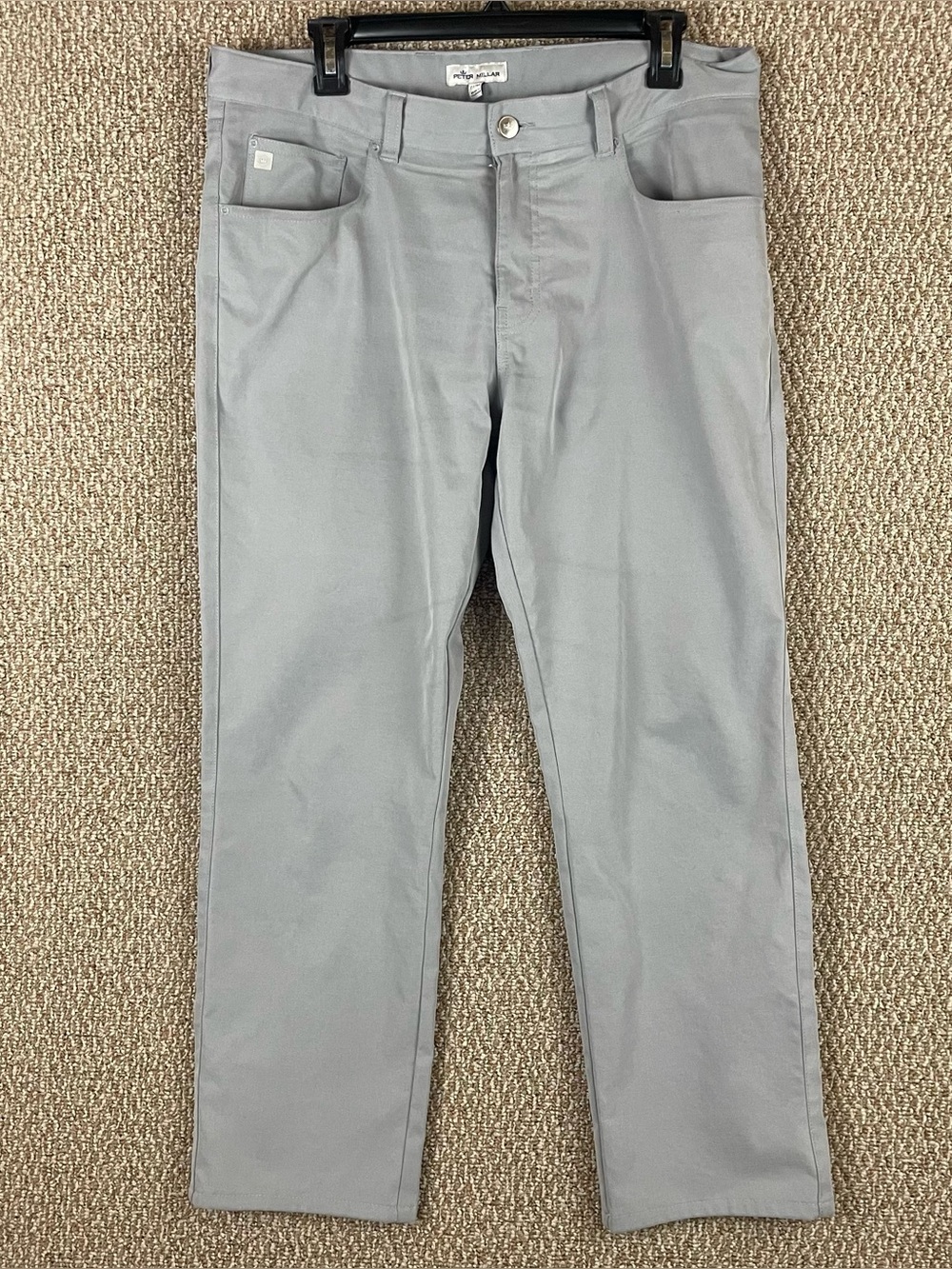 Peter Millar Pants Mens Fits 34x27 EB66 Chino 5 Pocket Casual Straight Gray 20
